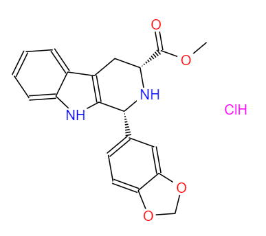 CAS：171752-68-4,中文名稱：順式-(1R,3R)-1,2,3,4-四氫-1-(3,4-亞甲二氧基苯基)-9H-吡啶并[3,4-B]吲哚-3-羧酸甲酯鹽酸鹽