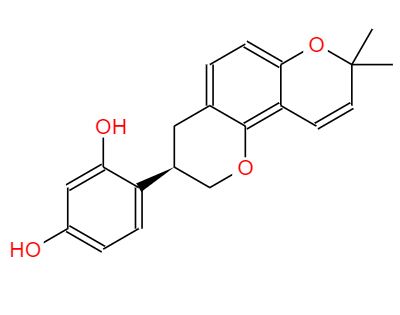 CAS： 59870-68-7，中文名稱： 光甘草定 英文名稱：Glabridin 