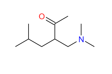 CAS： 91342-74-4，中文名稱： 3-((二甲基氨基)甲基)-5-甲基-2-己酮 英文名稱：3-(N,N-DiMethylaMinoMethyl)-5-Methyl-2-hexanone 