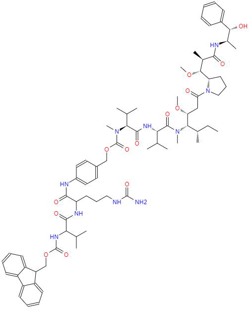  CAS： 1350456-56-2，英文名稱：Fmoc-Val-Cit-PAB-MMAE