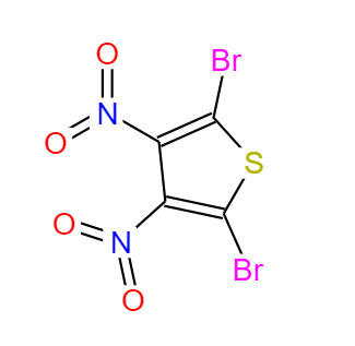 CAS： 52431-30-8，中文名稱： 2,5-二溴-3,4-二硝基噻吩 英文名稱：2,5-Dibromo-3,4-dinitrothiophene 