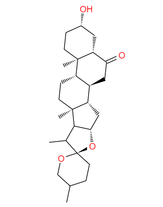 CAS： 1177-71-5，中文名稱： 拉肖皂苷元 英文名稱：Laxogenine 