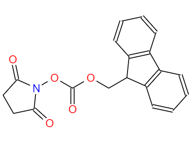 CAS： 82911-69-1，中文名稱： 9-芴甲基-N-琥珀酰亞胺碳酸酯 英文名稱： Fmoc-Osu 