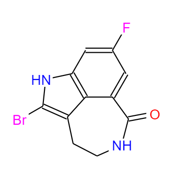 CAS：283173-80-8，中文名稱： 瑞卡帕布中間體 英文名稱：2-Bromo-8-fluoro-4,5-dihydro-1H-azepino[5,4,3-cd]indol-6(3H)-one 