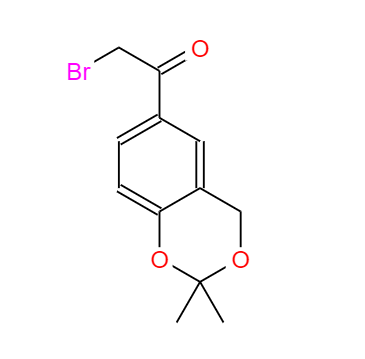 CAS： 102293-80-1，中文名稱： 6-溴乙酰基-2,2-二甲基-4H-苯并[1,3]二惡英
