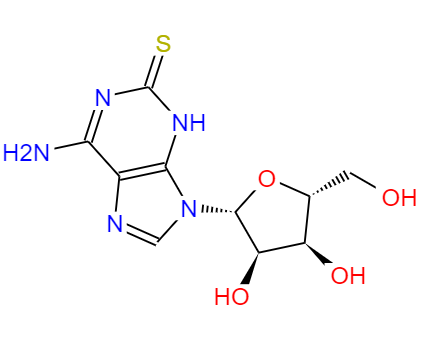 CAS： 43157-50-2，中文名稱： 腺苷-2-硫酮 英文名稱：Adenosine,1,2-dihydro-2-thioxo-; 