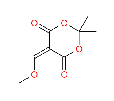 CAS： 15568-85-1，中文名稱： 5-(甲氧亞甲基)-2,2-二甲基-1,3-二氧雜環已烷-4,6-二酮