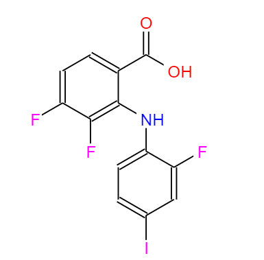  CAS： 391211-97-5，英文名稱：2-(2-Fluoro-4-iodoanilino)-3,4-difluorobenzoic Acid