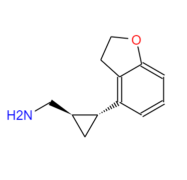 CAS： 1400898-49-8，中文名稱： ((1R,2R)-2-(2,3-二氫苯并呋喃-4-基)環丙基)甲烷胺 
