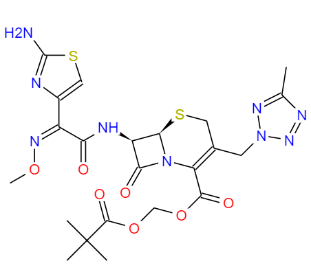 CAS： 82547-81-7，中文名稱： 頭孢特侖匹酯 英文名稱：Cefteram pivoxil 