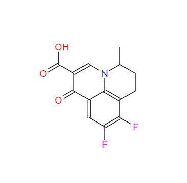 CAS：80076-47-7，中文名稱： 8,9-二氟-5-甲基-6,7-二氫-1-氧代-1H,5H-苯并[ij]喹嗪-2-羧酸