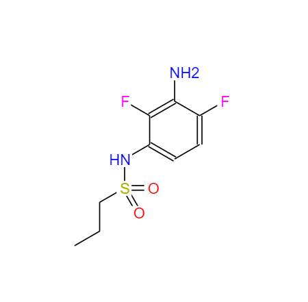 CAS： 1103234-57-6，中文名稱： N-(3-氨基-2,4-二氟苯基)丙烷-1-磺酰胺 英文名稱：N-(3-aMino-2,4-difluorophenyl) 