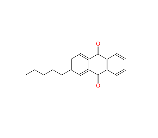 CAS： 13936-21-5，中文名稱： 2-戊基蒽醌 英文名稱：2-n-Pentyl-anthra-9,10-quinone 