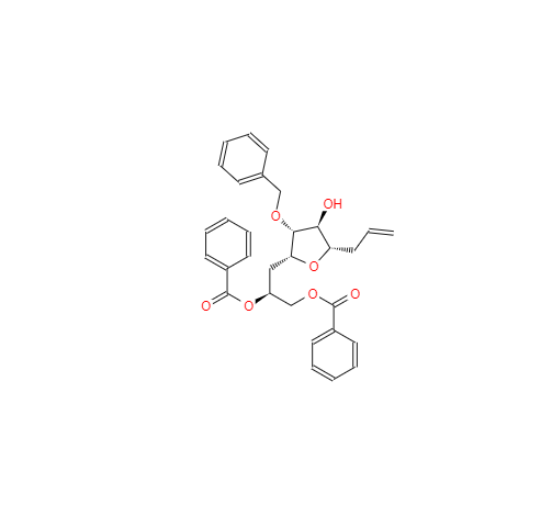 CAS： 546141-24-6，中文名稱： (S)-3 - ((2R,3R,4S,5S)-5-烯丙基-3-(芐氧基)-4-羥基四氫呋喃-2-基)