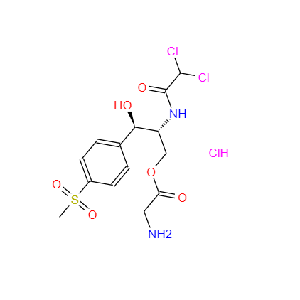 cas：2611-61-2 ，甲砜霉素甘氨酸酯鹽酸鹽