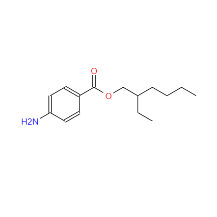 CAS：26218-04-2，中文名稱：PABA乙基己酯 ，英文名稱：2-Ethylhexyl 4-aminobenzoate 