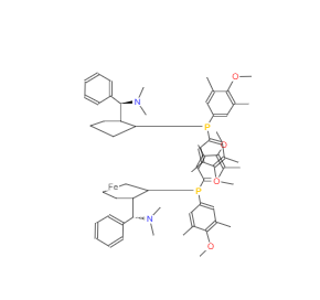 CAS：494227-37-1，(SP,S′P)-1,1′-雙[雙(4-甲氧基-3,5-二甲苯基)膦基]-2,2′-雙[(R)-α-(二甲胺基)苯甲基]二茂鐵